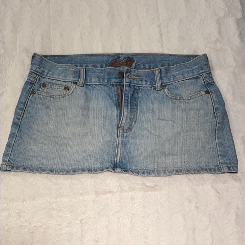 Lilu Light Wash Jean Skirt